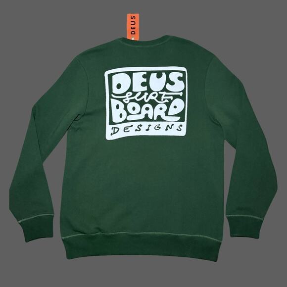 Deus Ex Machina Nice To See You Crew Hillside Green Size L Organic Cotton - Picture 8 of 9